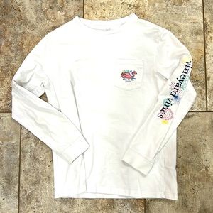 Youth boys large vineyard vines long sleeve Happy New Year tee